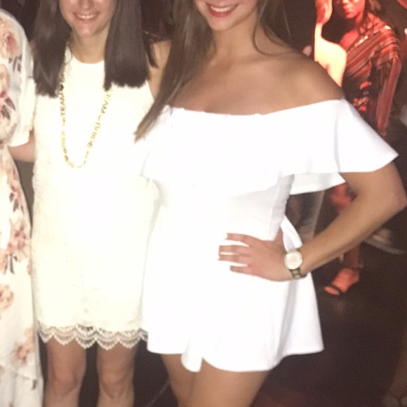 Forever 21 Dresses & Skirts - 💌White Off-The-Shoulder Pleated Romper